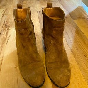 Jcrew brown Swede booties side 8.5